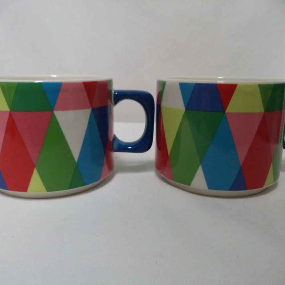 Target Mod Triangle Mug Cup Set 2 ceramic dish micro safe geometric pair